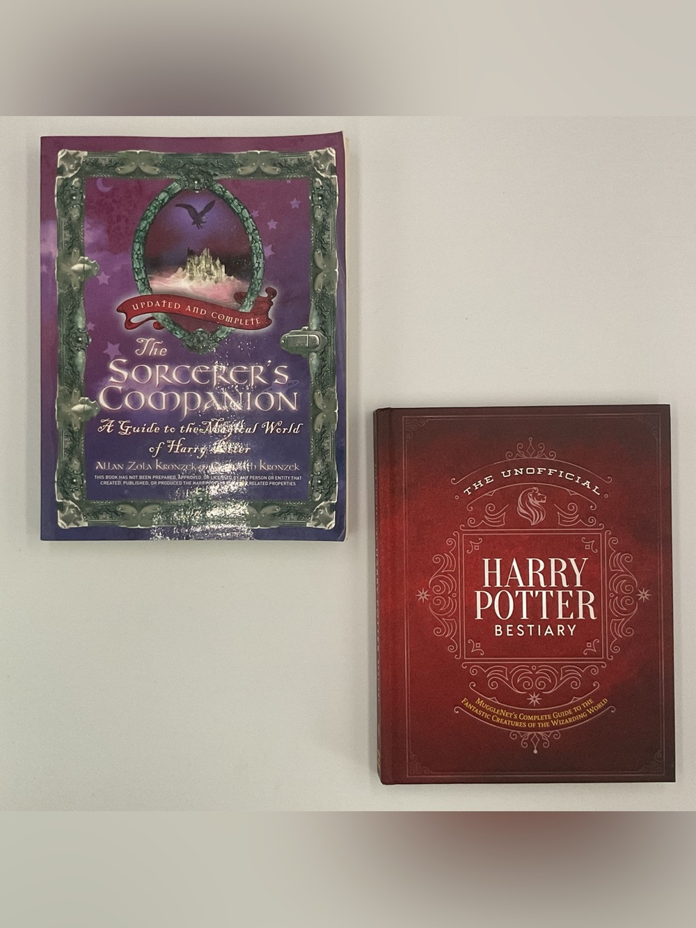 Book Lot x2 Sorcerer’s Companion Harry Potter Bestiary Complete Guide Muggles